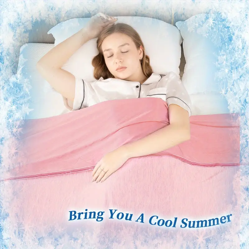 Cooling Blankets for Hot Sleepers - Summer Blanket Thin Lightweight Breathable Soft Double Side Enhanced Blanket for Bed Couch Sofa, Keep Cool for Night Sweats